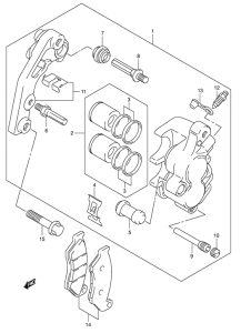 DR-Z400 Передний суппорт