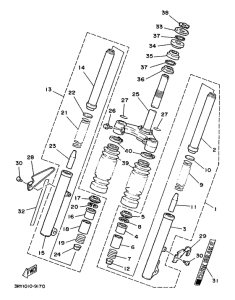 CY90 Передняя вилка
