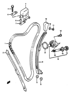 GSX-R1100 Держатель направляющей