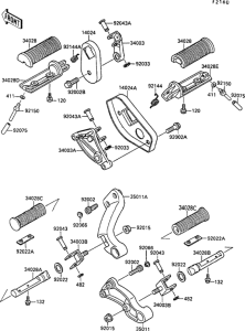 VN1500 Подножки