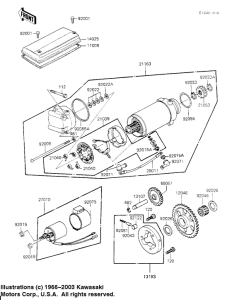 KZ700 Starter motor / starter clutch