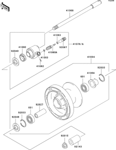 VN1500 Переднее колесо