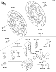 ZR1100 Передний тормоз