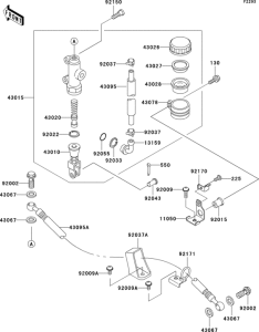 ZX600 Задний торм цилиндр