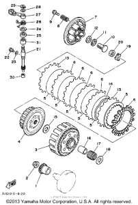 YZ125A Сцепление