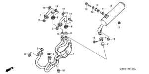 VFR800 Глушитель