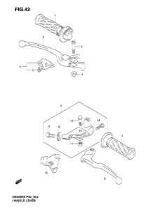 GS500 Рулевой рычаг