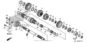 VFR1200F (DCT) Transmission (mainshaft)