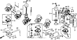 CBX Carburetor comp. parts