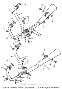 XJ650H Выхлопная система