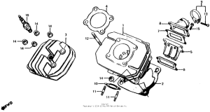CR60R Цилиндр и головка цилиндра