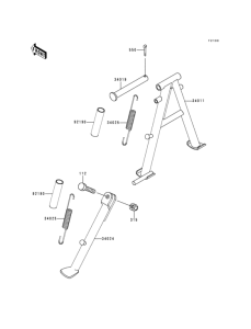 KH125 Подножка
