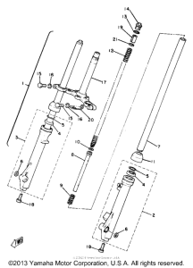 YZ50G Передняя вилка