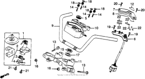 CB900 Handlebar + top bridge