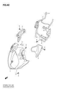 SFV650 Headlamp cover  front fender