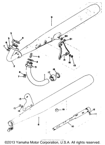 RD125C Выхлопная система