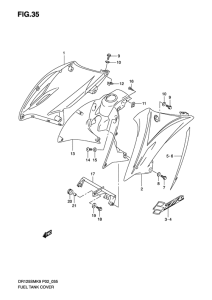 DR125 Крышка топливного бака