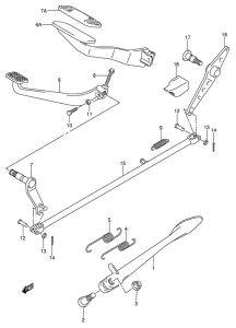 VL800 Подножки