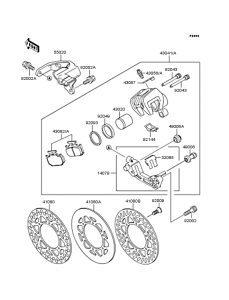 KX125 Задний суппорт