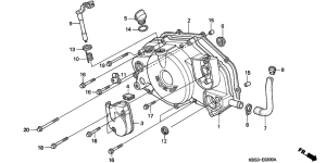 NSR125R Крышка картера правая