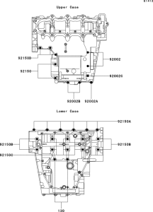 ZX600 Болты крепления картера