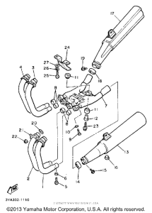 FJ1200AE Выхлопная система