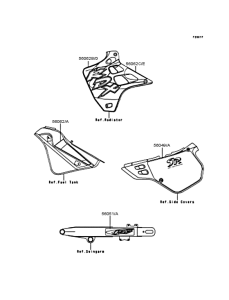 KDX125 Наклейки