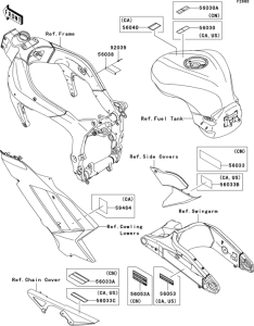 ZX600 Лейбл предостережения