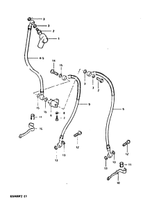 GSX400 Передние тормозные трубки