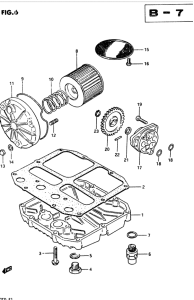 GSX400 Масляный насос и фильтр