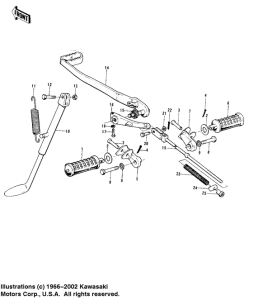  Footrests / stand / brake pedal