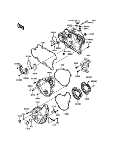 KL650 Крышки двигателя