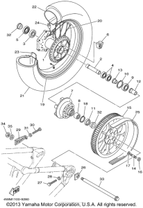 XV1600AP Переднее колесо