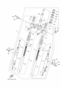 YW50F Вилка передней оси