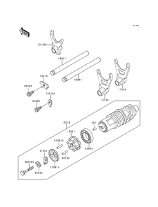 ZG1200 Валы и вилки переключения передач