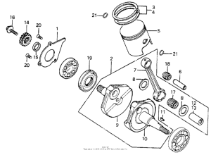 MR175 Коленчатый вал и поршни