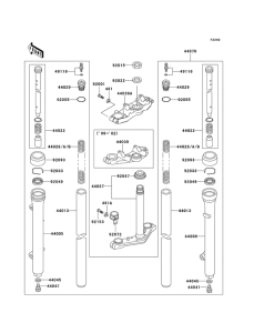 KX60 Вилка передней оси