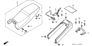 NTV650 Seat / rear cowl