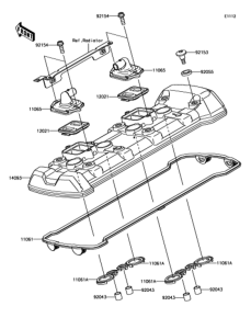 ZX1000 シリンダヘッドカバー
