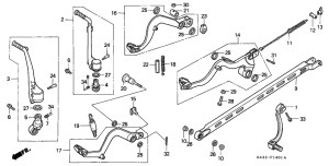 CR125R Change pedal / brake pedal /  kick starter arm