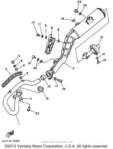 TW200GC Выхлопная система