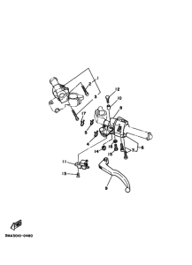 TZR250 ﾊﾝﾄﾞﾙｽｲﾂﾁ. ﾚﾊﾞｰ