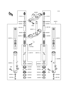 ZX600 Вилка передней оси