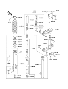 KL650 Вилка передней оси