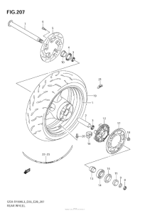 GSX-R1000Z Rear Wheel (Gsx-R1000Zl3 E03)