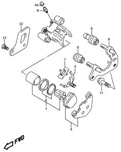 RM80 Задний суппортs