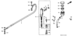 CR80RB Rr. brake master cylinder