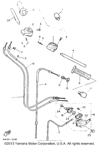 FZR600REC Руль -тросы