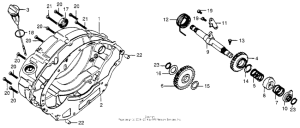 XL175 Крышка картера правая