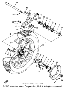 XS1100H Переднее колесо